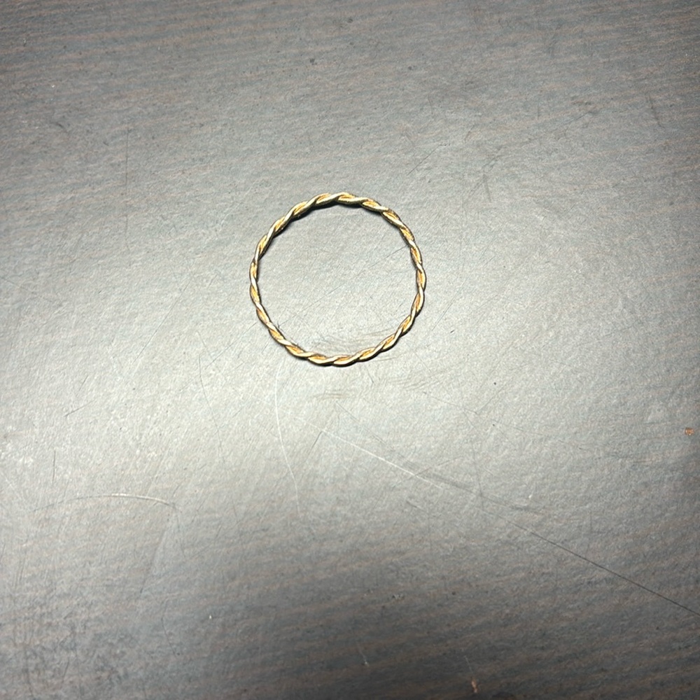 14k Rose gold rope ring